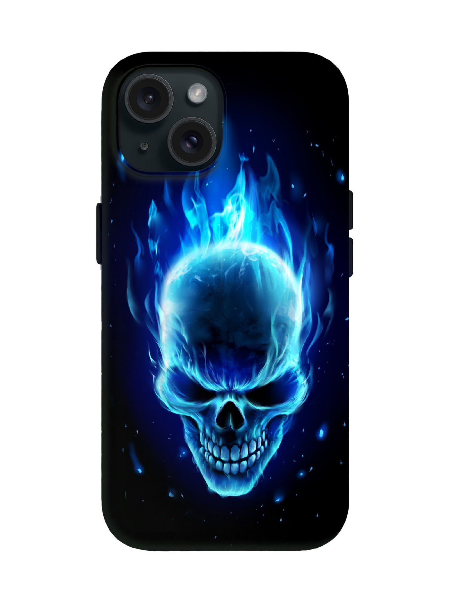 Void Blaze: Starry Skull Edgy Cyberpunk Phone Case