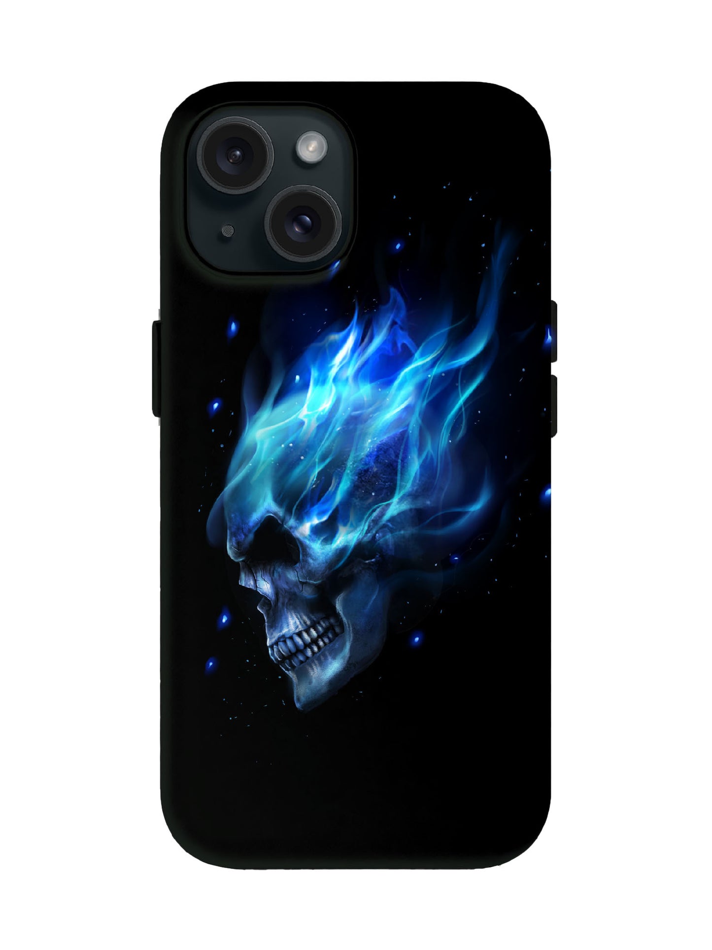 Shadowed Blaze: Side-Face Skull Edgy Protective Cover