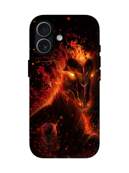 Flame Horse Edgy Cyberpunk Tough Phone Case