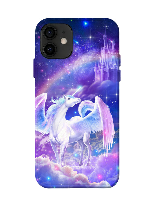 Winged Unicorn Cosmic Fantasy Edgy Protective Phone Case