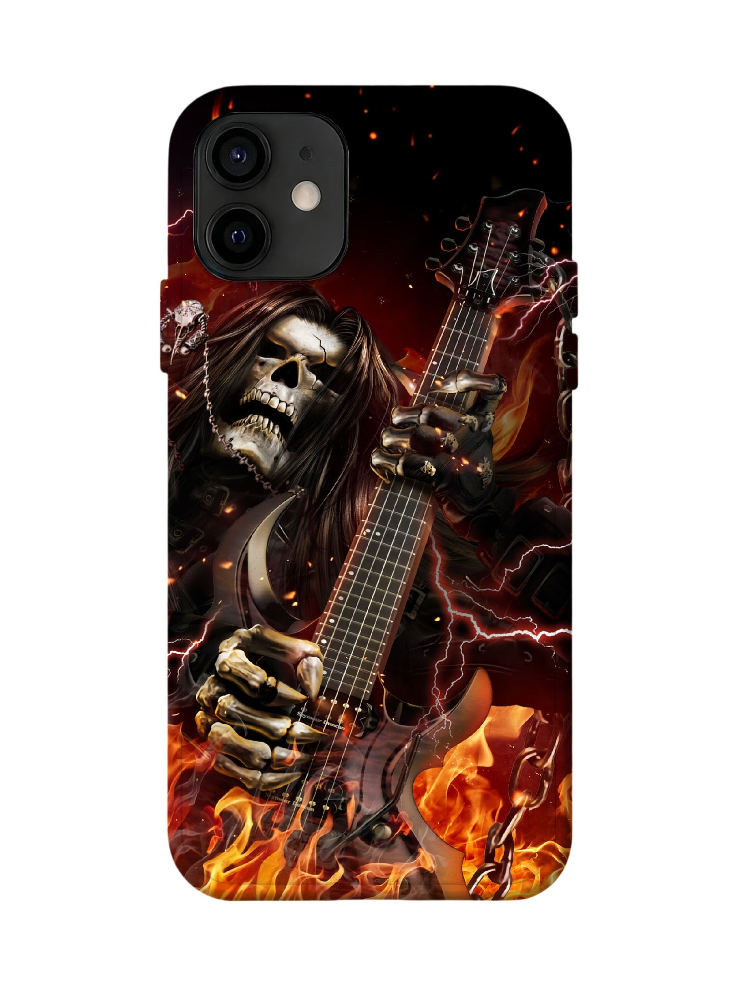 Skull Flame Edgy Cyberpunk Tough Phone Case