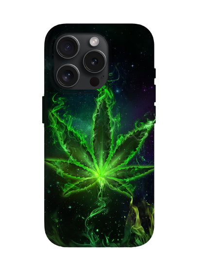 Spectral Galaxy Cannabis Leaf Cyberpunk Tough Case