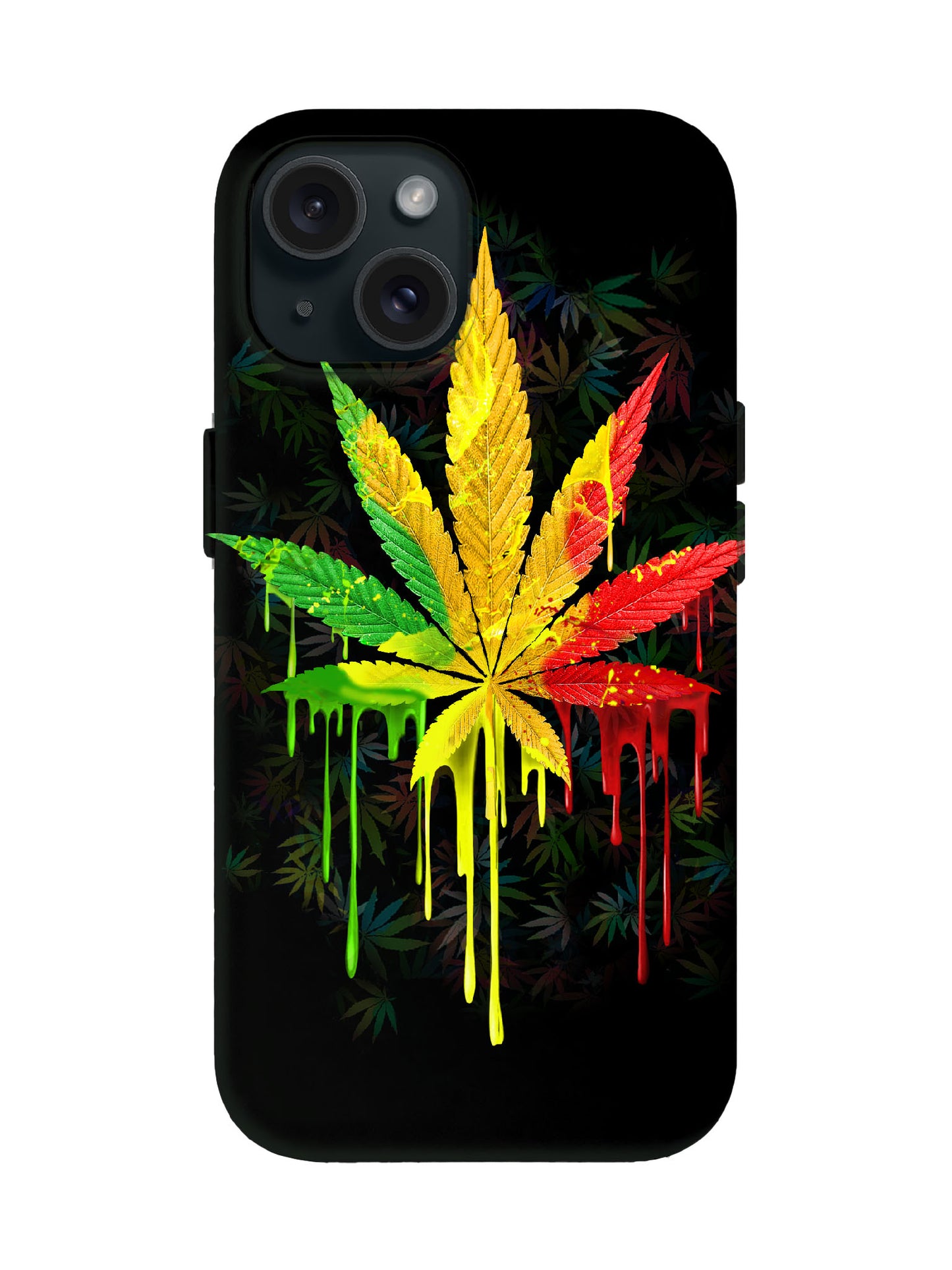 Dripping Rasta Leaf Edgy Statement Phone Case