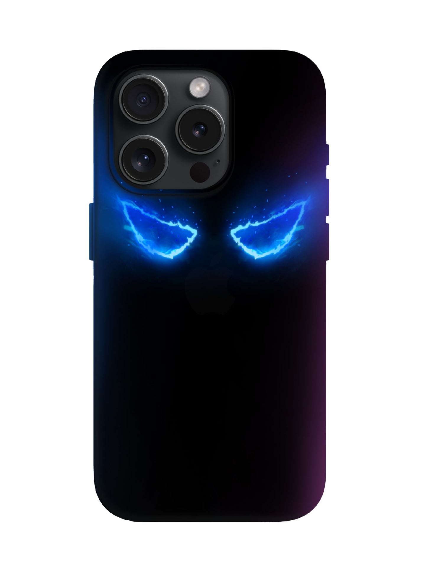 Glowing Blue Eyes Cyberpunk Edgy Protective Phone Case