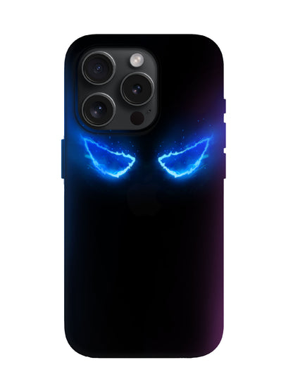 Glowing Blue Eyes Cyberpunk Edgy Protective Phone Case