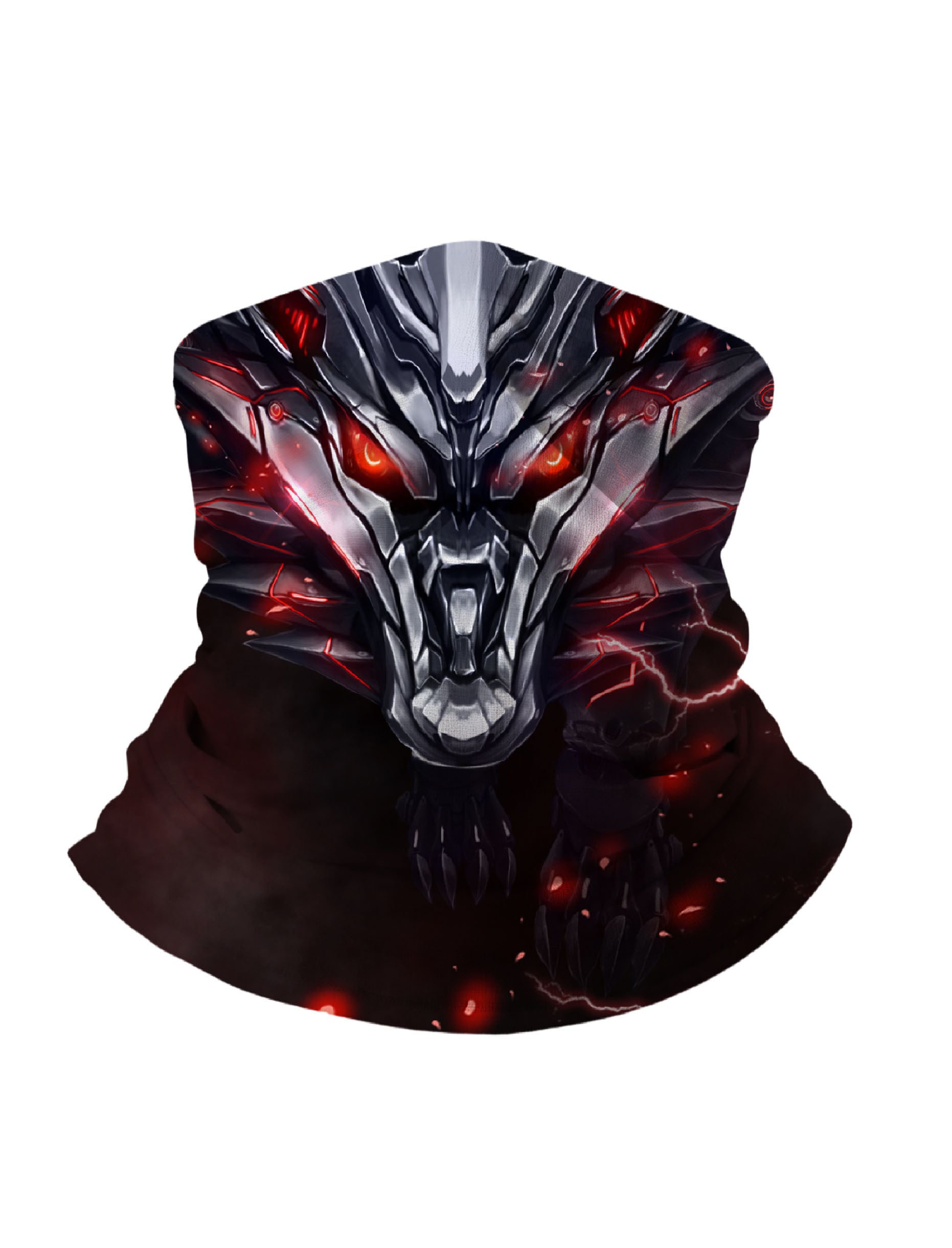E-Girl E-Boy Cyberpunk Dragon Neck Gaiter with 3D All Over Print, Breathable Fabric, Soft Stretchy, UV Protection for Unisex