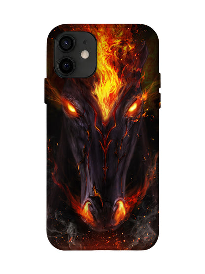 Flame Skull Edgy Hardcore Tough Phone Case