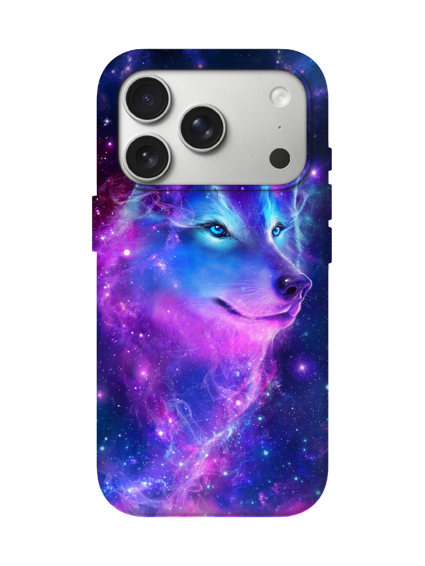 Cosmic Wolf Neon Cyberpunk Protective Phone Case