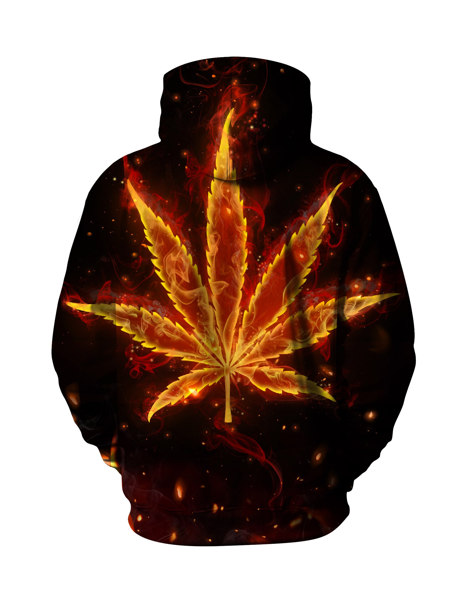 Fiery Glow Cannabis 3D Bold Urban Style Print Hoodie for Men & Women