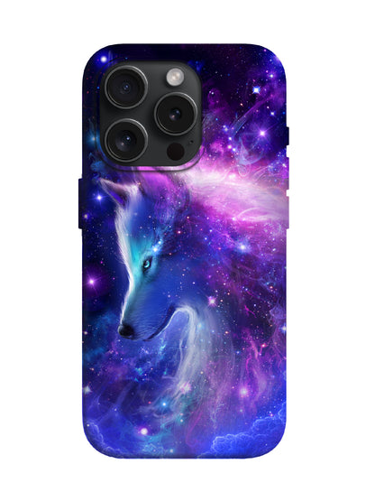 Cosmic Wolf Neon Cyberpunk Protective Phone Case