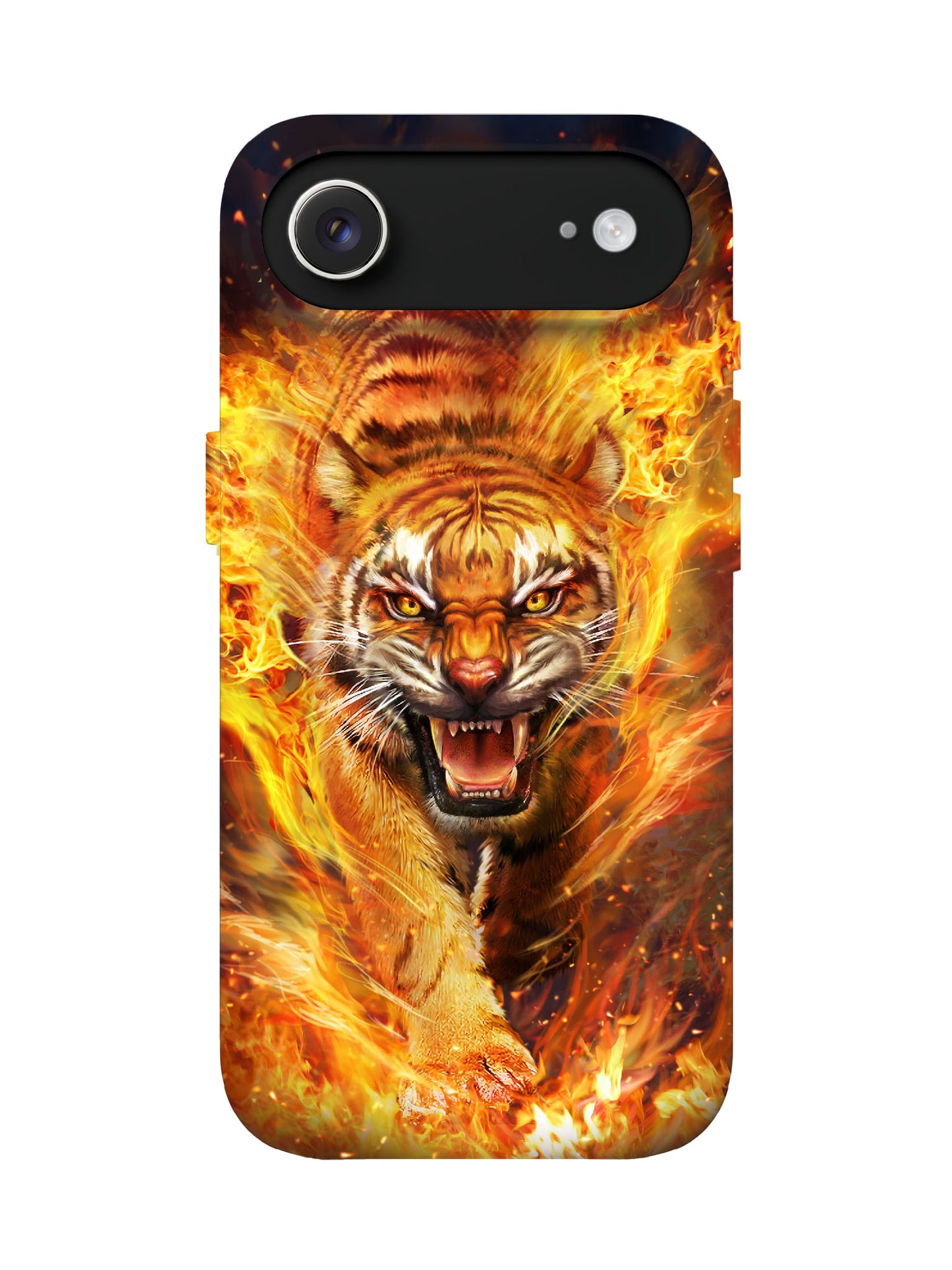 Flame Tiger Edgy Hardcore Tough Phone Case