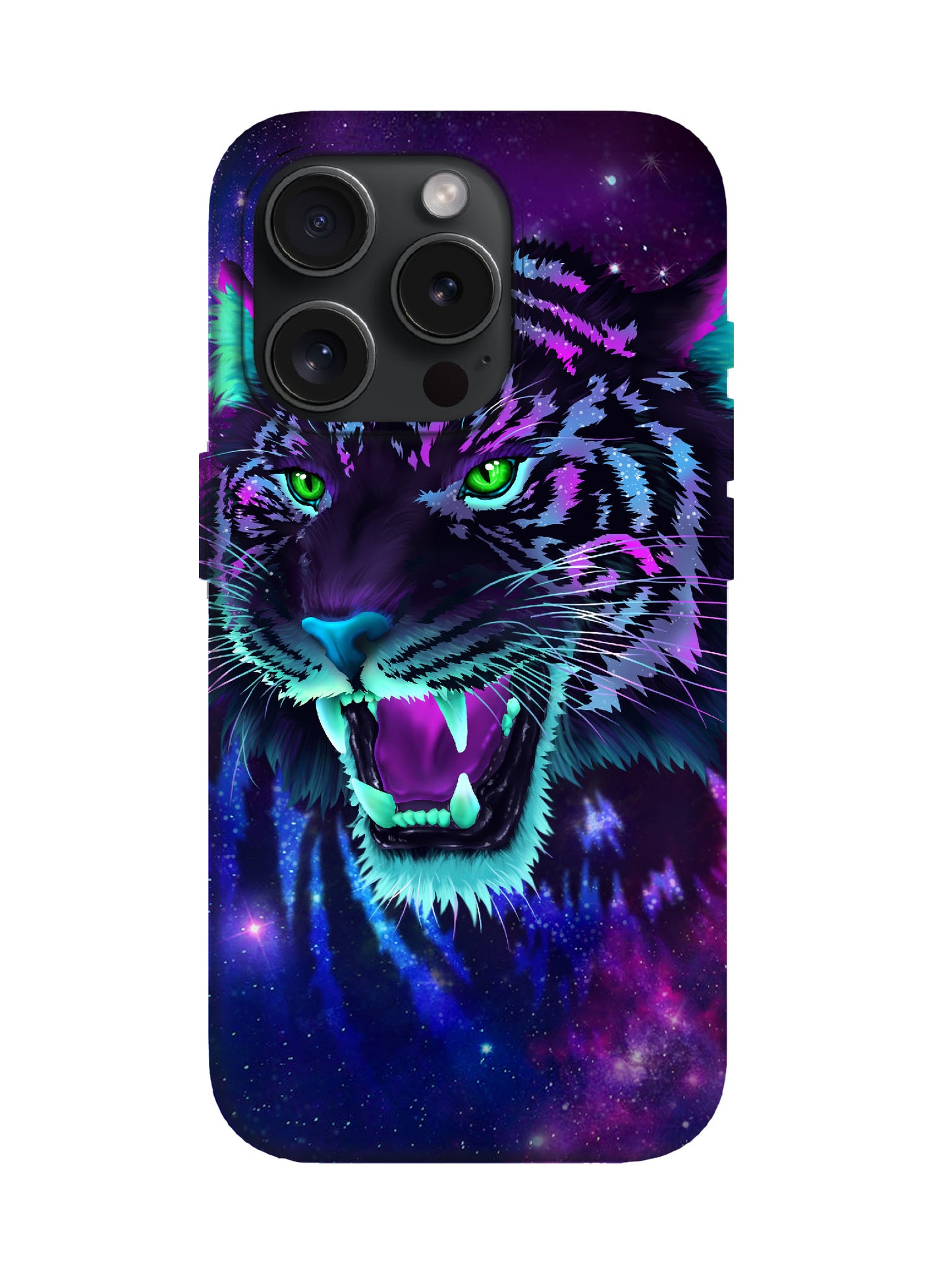 Neon Tiger Cyberpunk Statement Phone Case
