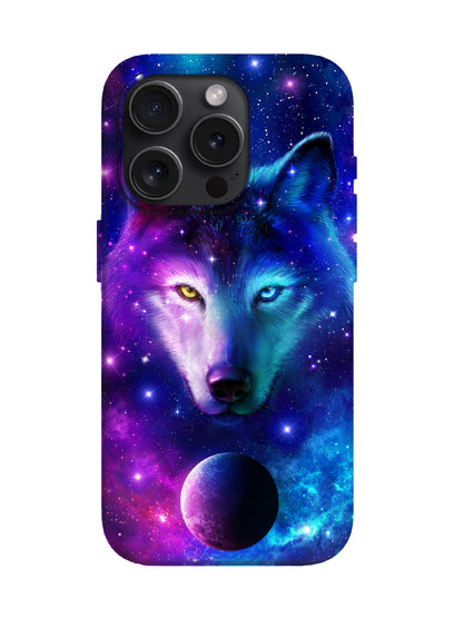 Cosmic Wolf Cyberpunk Protective Phone Case