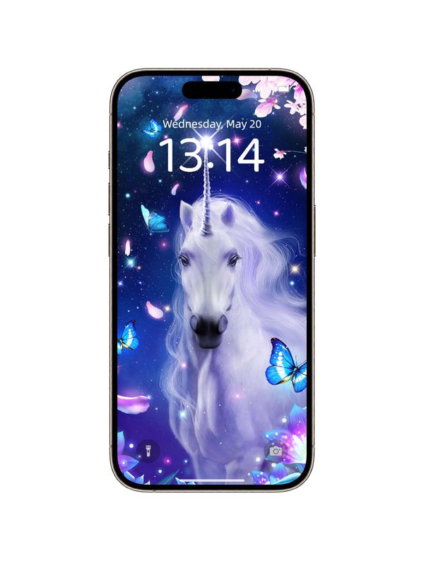 Starry Night Unicorn Phone Wallpaper