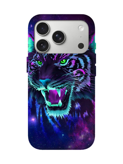 Neon Tiger Cyberpunk Statement Phone Case