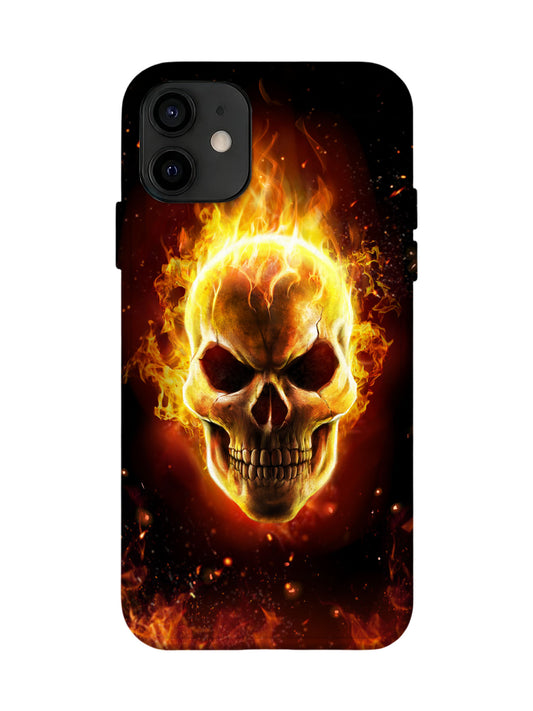 Flaming Skull Edgy Tough Phone Case