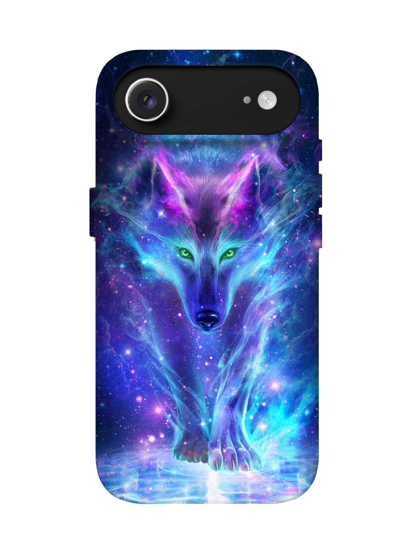 Cosmic Wolf Neon Cyberpunk Protective Phone Case