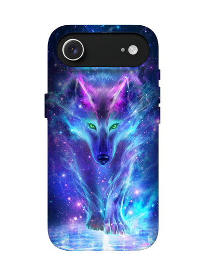 Cosmic Wolf Neon Cyberpunk Protective Phone Case