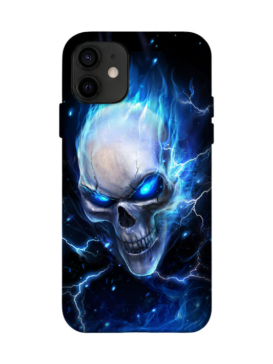Shockproof Blue Flame Skull Tough Phone Cover