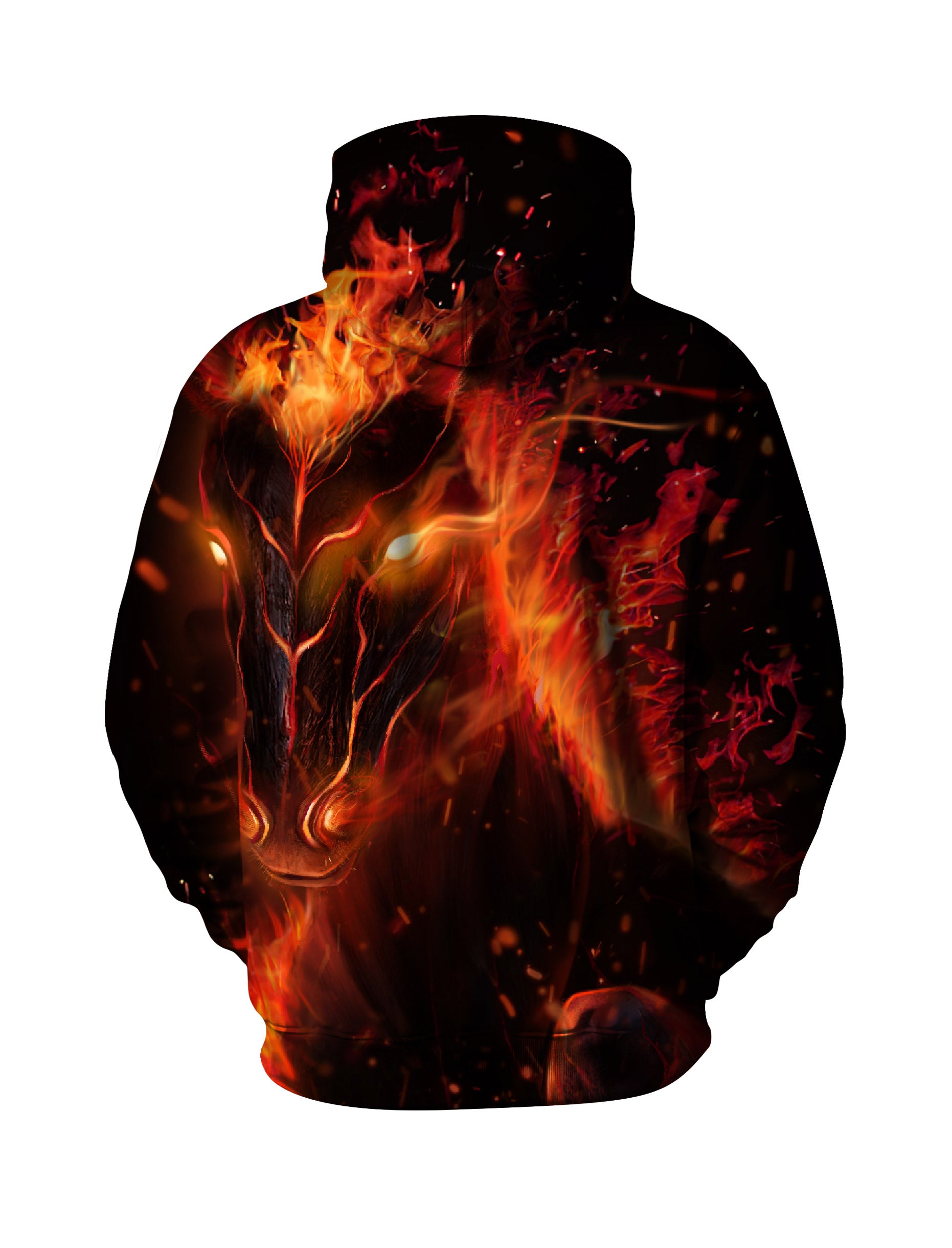 Unisex 3D All Over Print Hoodie Fire Dragon Glow Streetwear Pullover Soft Comfortable
