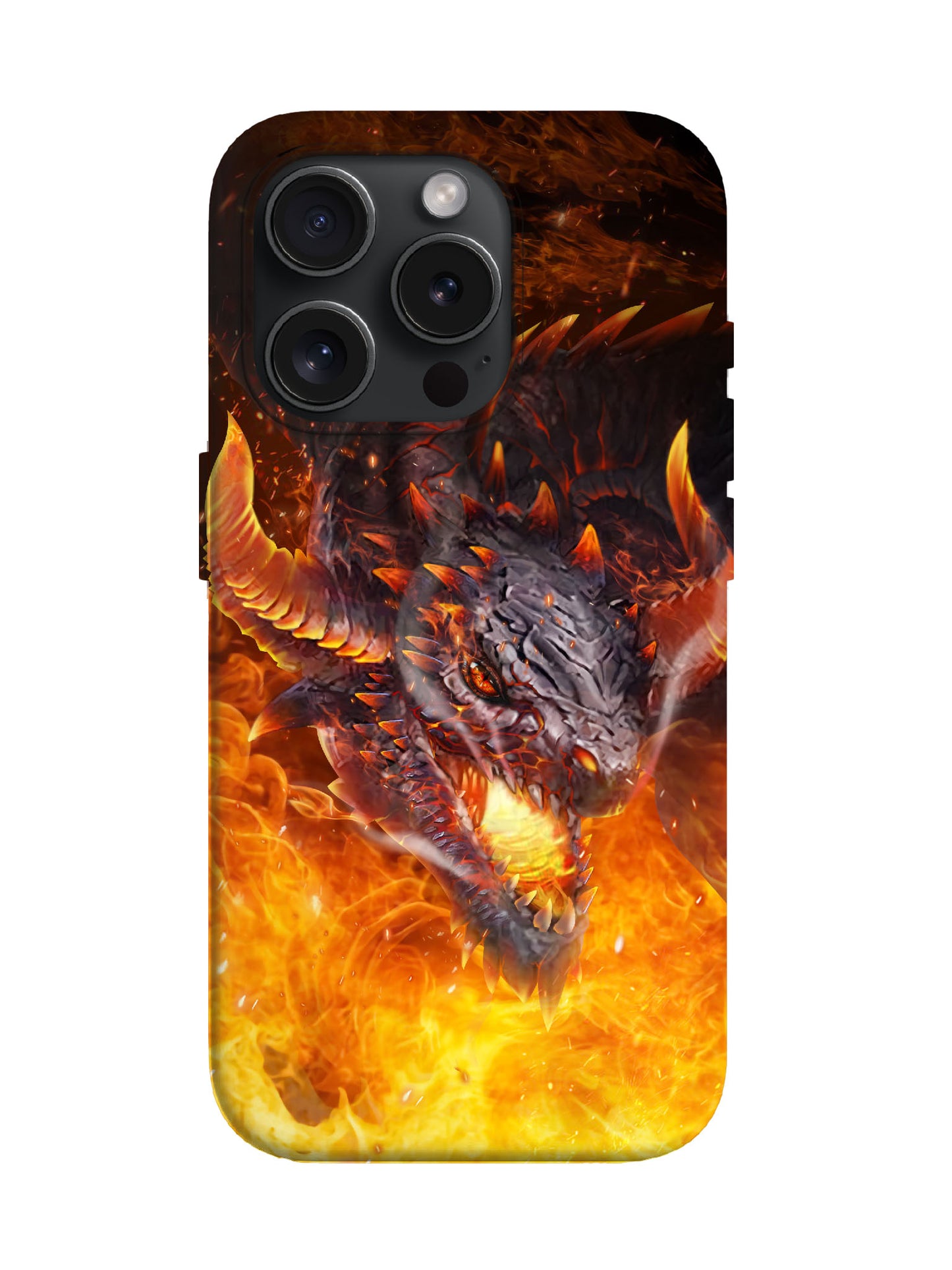 Flame Dragon Edgy Cyberpunk Tough Phone Case