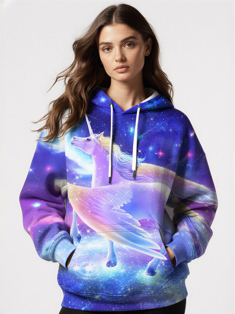 Unicorn Galaxy 3D All Over Print Hoodie for Men Women Fantasy Space Pullover
