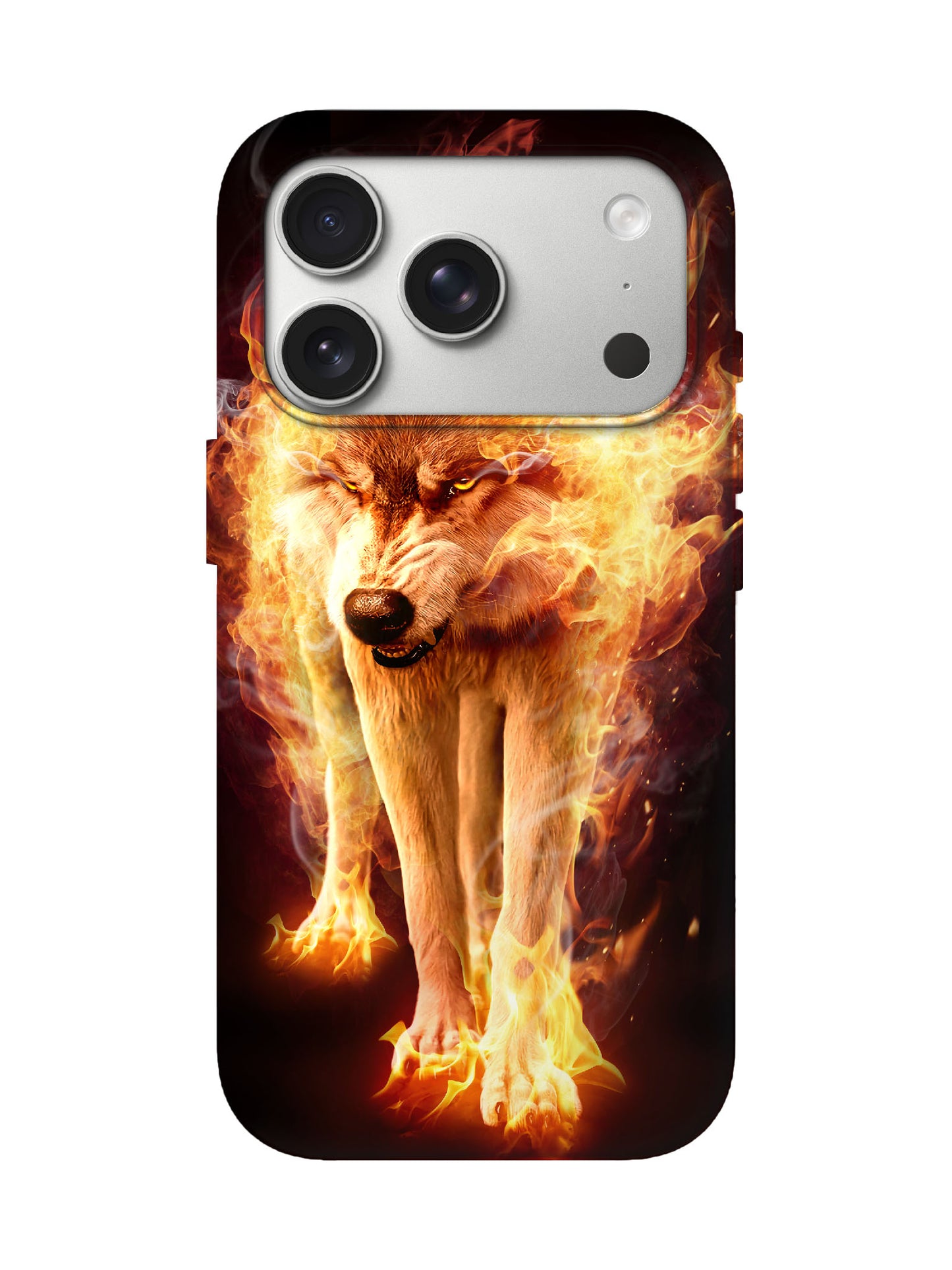 Flame Wolf Edgy Hardcore Tough Phone Case