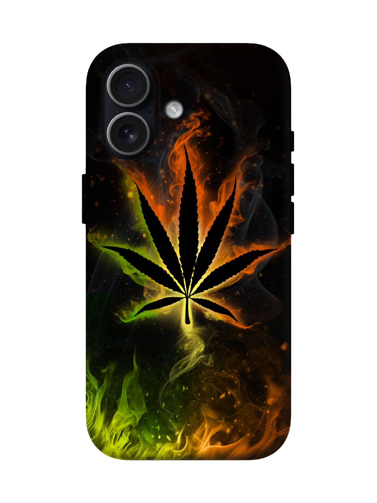 Flame Leaf Edgy Cyberpunk Tough Phone Case