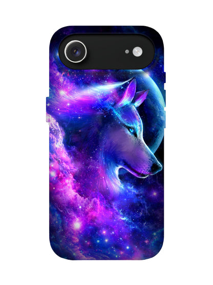 Cosmic Wolf Neon Cyberpunk Protective Phone Case