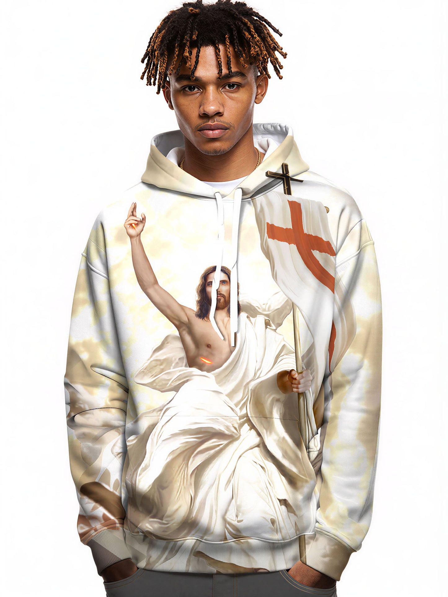 Jesus Christ 3D All Over Print Hoodie for Men Women Religious Faith Apparel