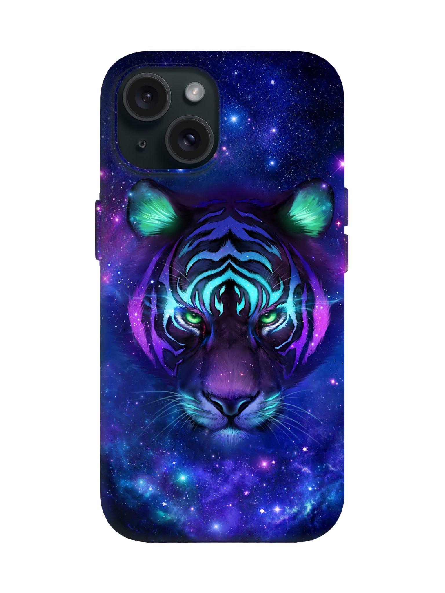 Neon Tiger Cosmic Cyberpunk Protective Phone Case