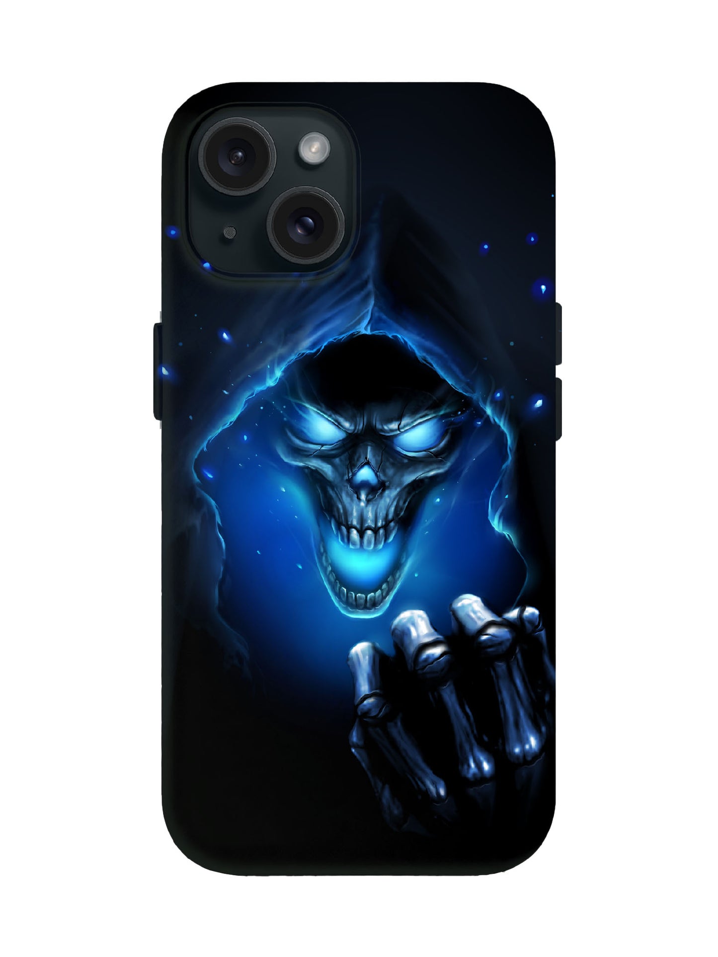 Glowing Skull Edgy Cyberpunk Tough Phone Case