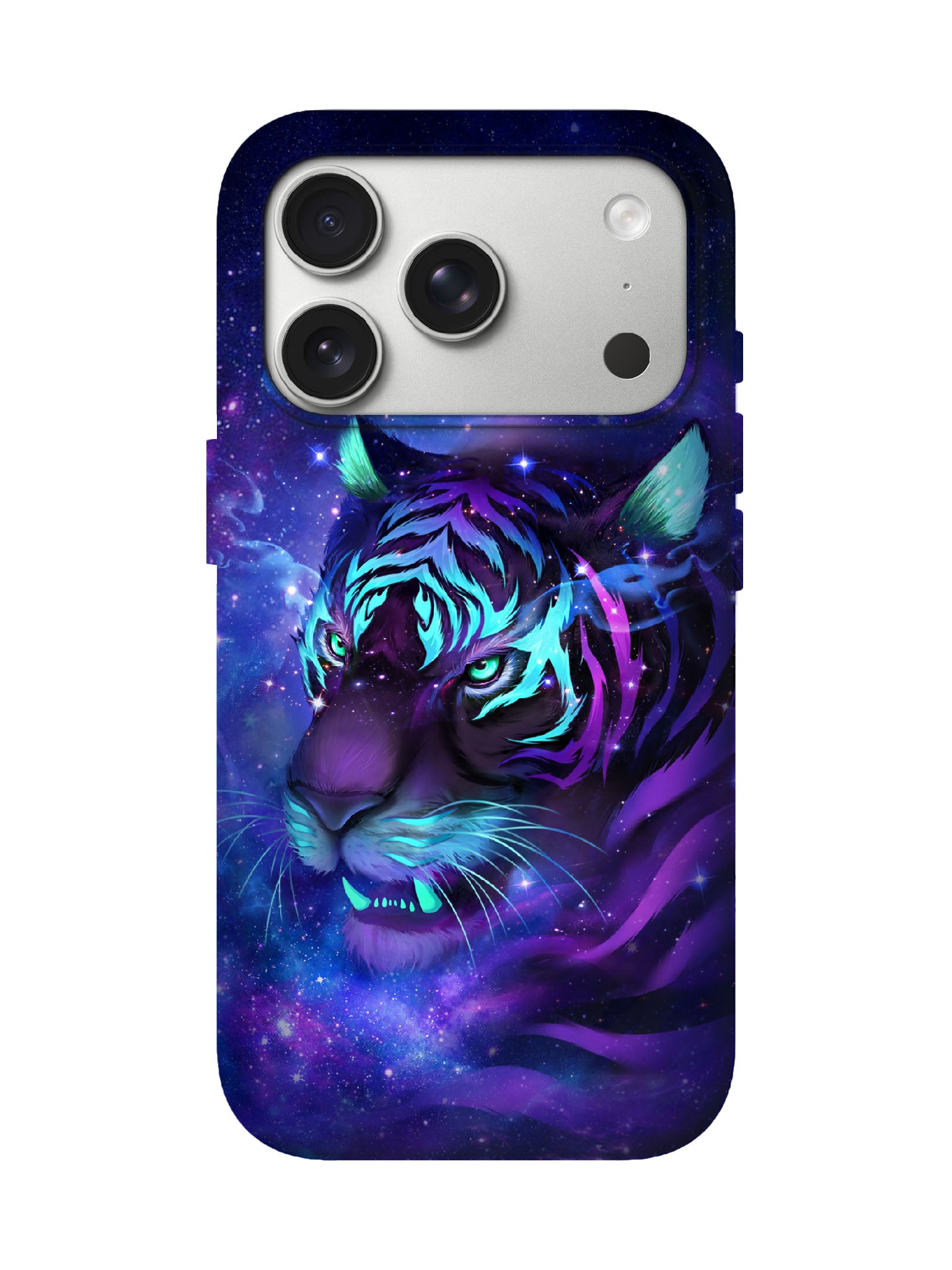 Neon Tiger Cosmic Cyberpunk Tough Phone Case