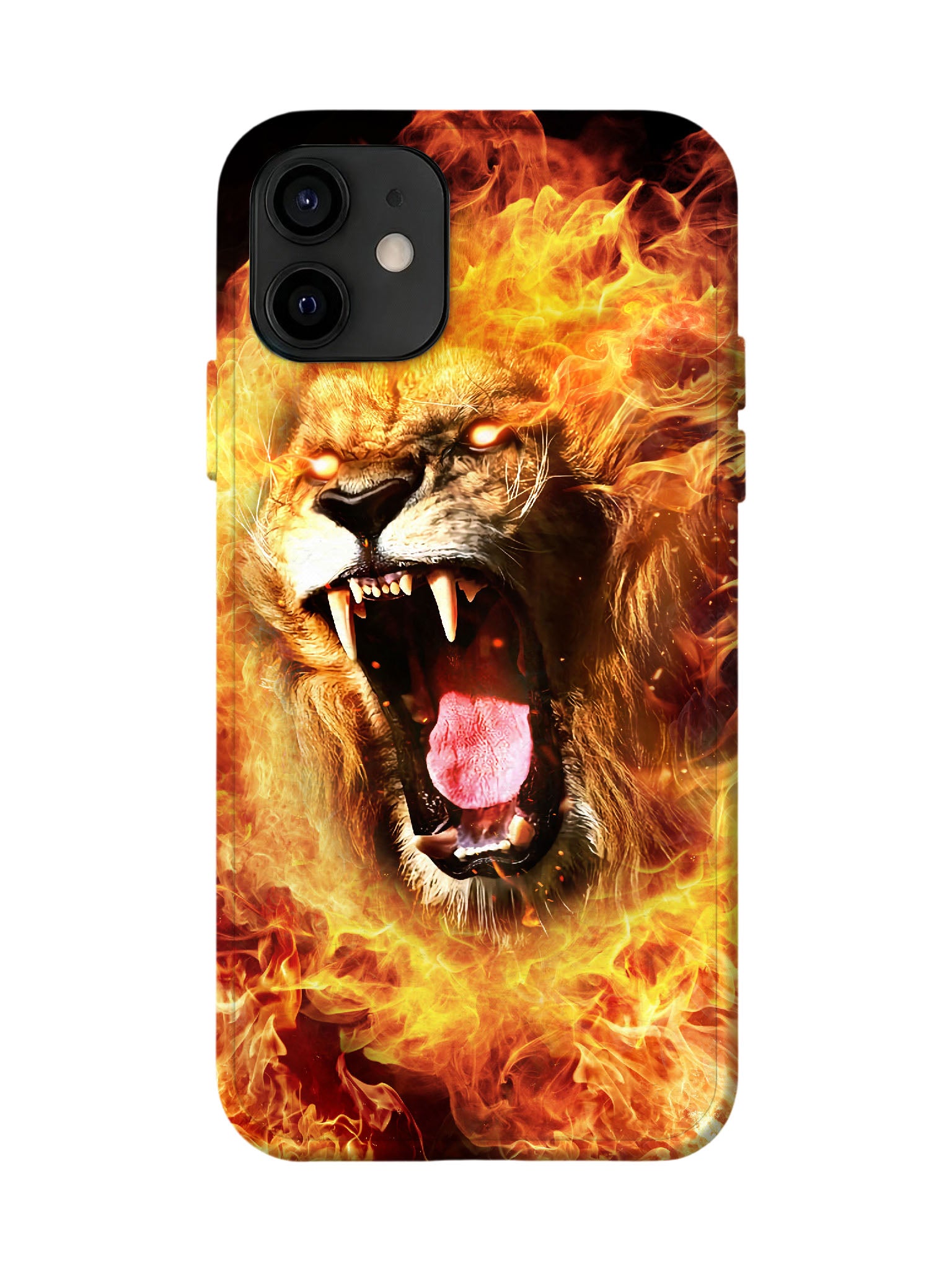 Flame Lion Edgy Hardcore Tough Phone Case