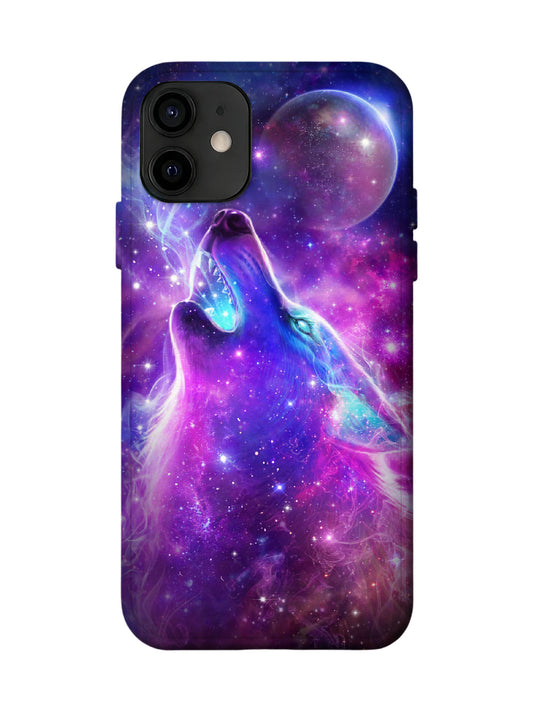 Cosmic Wolf Howl Edgy 3D Protective Phone Case