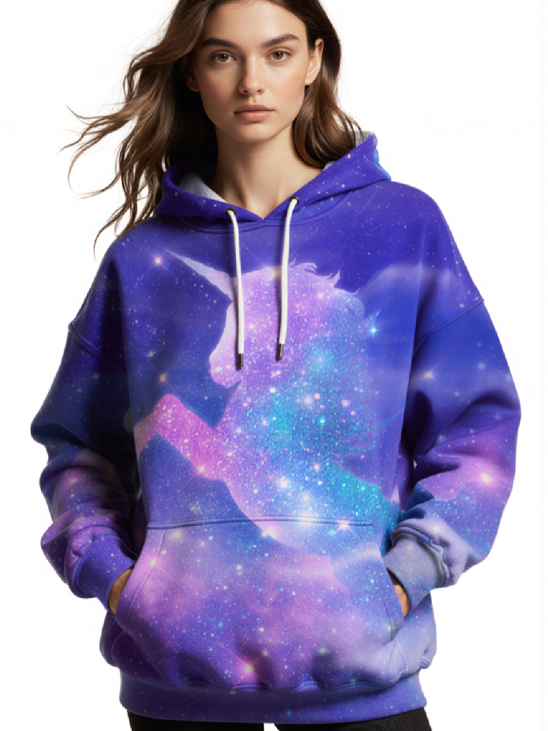 3D All Over Print Unicorn Galaxy Hoodie for Men Women Space Fantasy Style