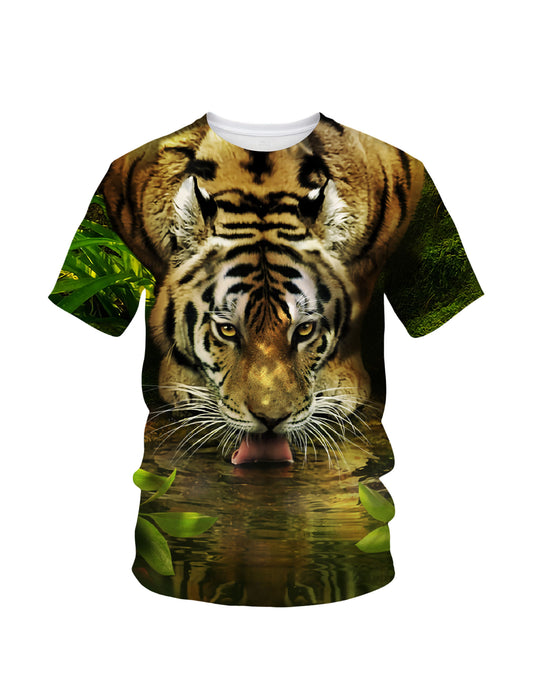 Jungle Wildlife Tiger 3D All Over Print T-Shirt for Men Women Graphic Sweatshirt
