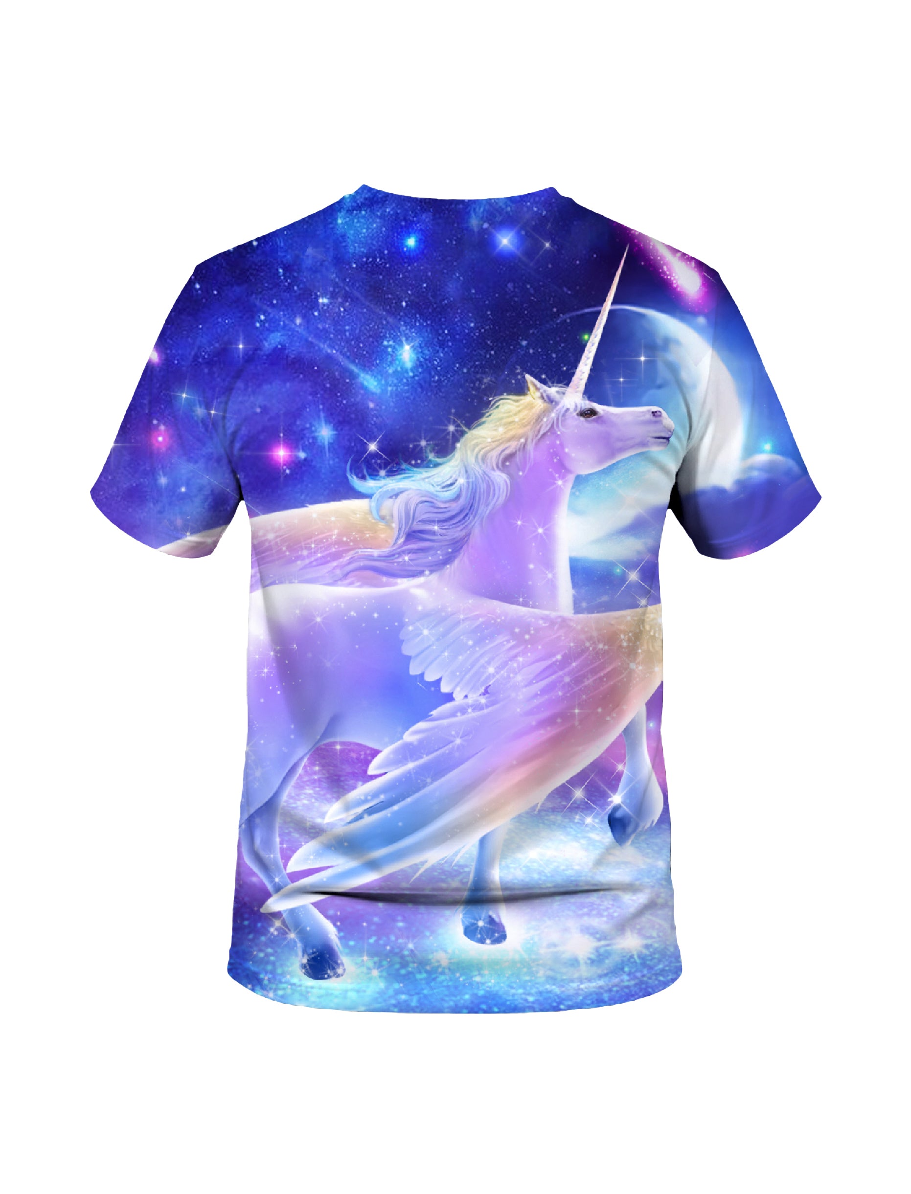 Unicorn 3D All Over Print T-Shirt for Men Women, Galaxy Sparkle Fantasy Style