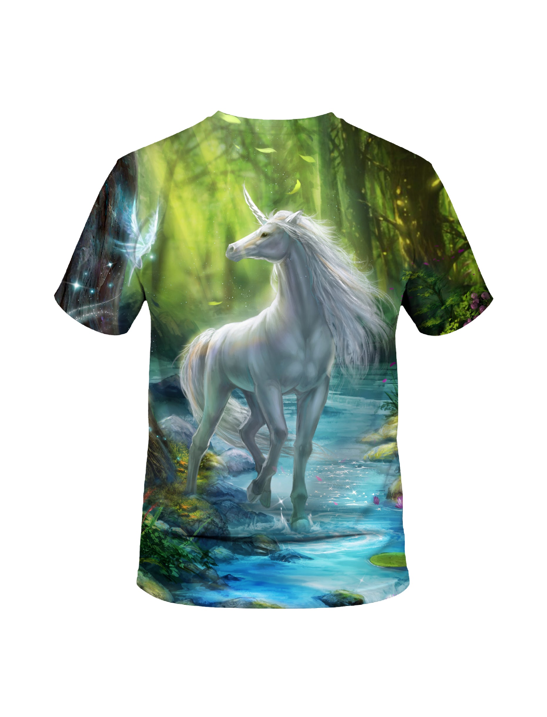 Unicorn Forest 3D All Over Print T-Shirt for Men Women Fantasy Graphic Sweatshirt