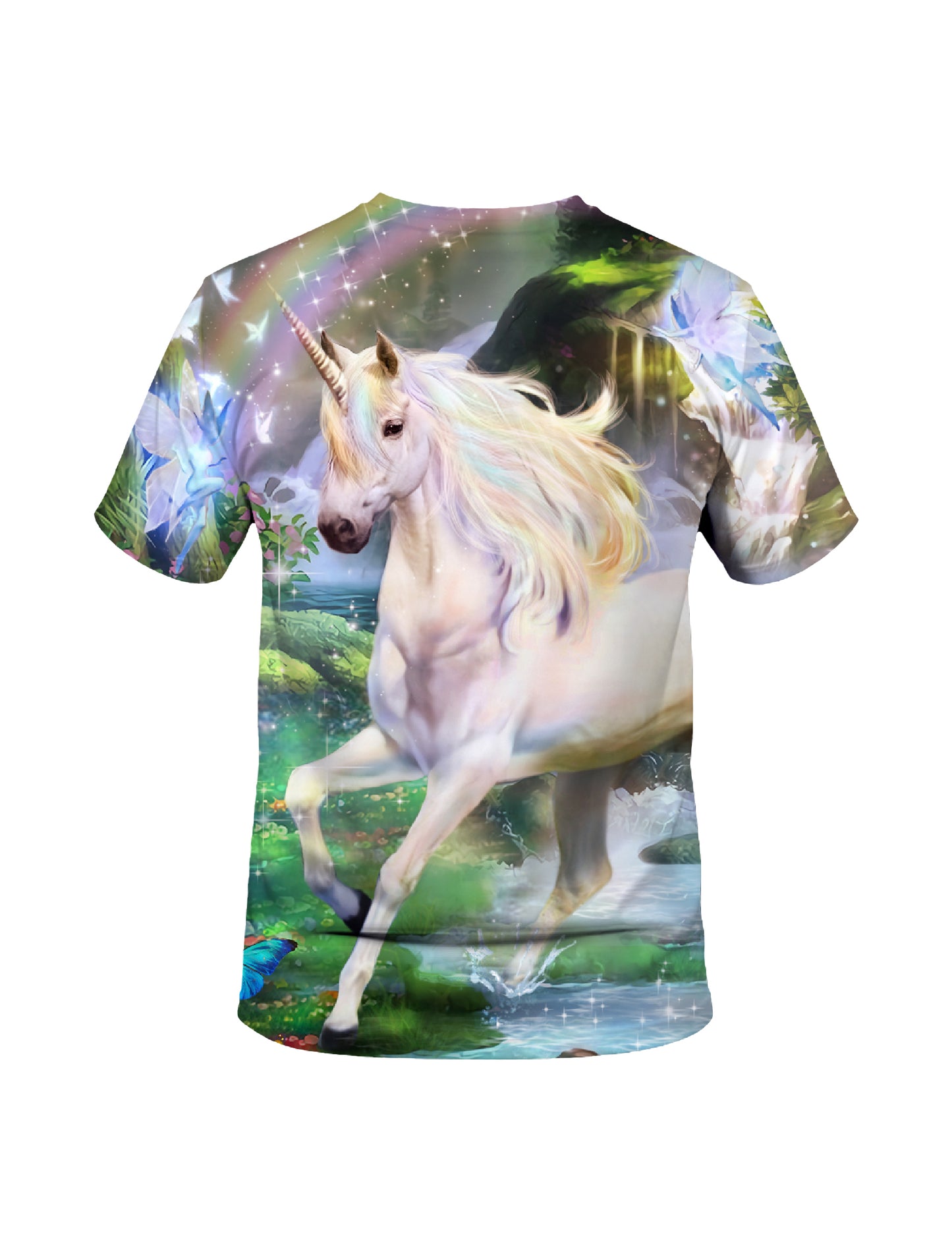 Unicorn 3D All Over Print T-Shirt for Men Women Fantasy Forest Graphic Pullover