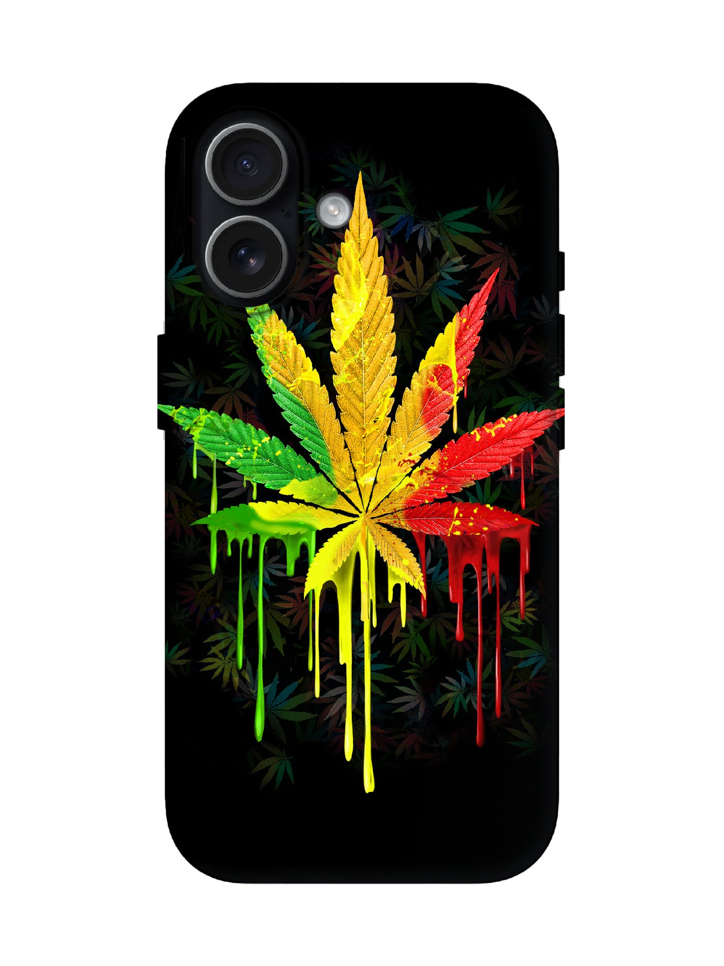 Dripping Rasta Leaf Edgy Statement Phone Case