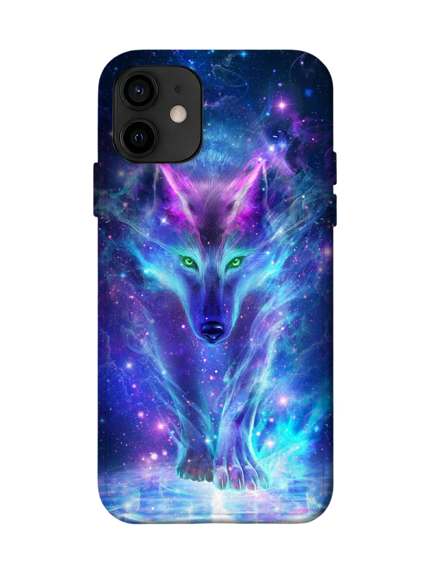 Cosmic Wolf Neon Cyberpunk Protective Phone Case