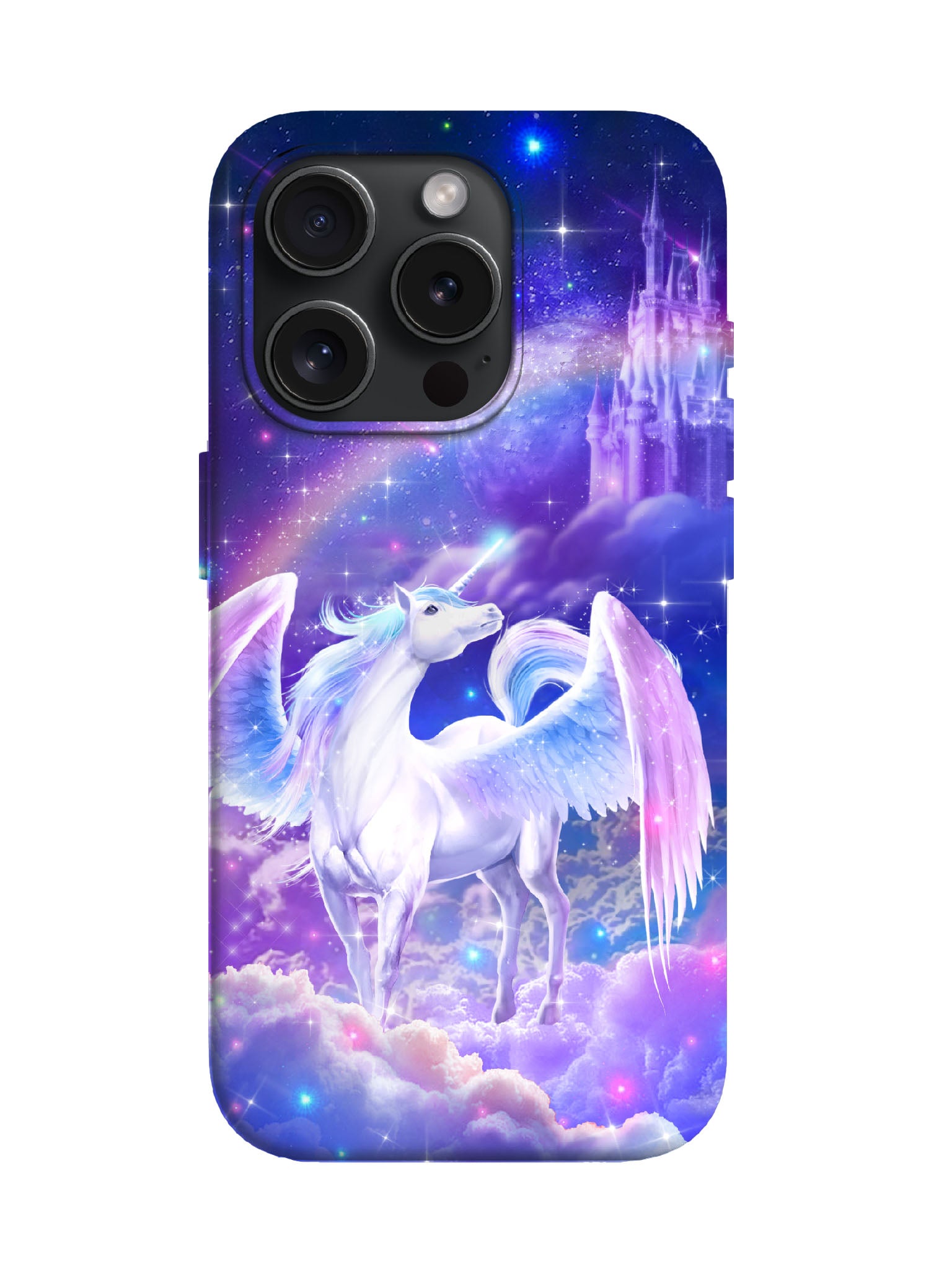Winged Unicorn Cosmic Fantasy Edgy Protective Phone Case