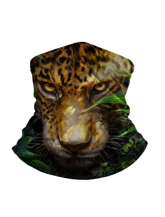 Unisex 3D Leopard in Jungle Neck Gaiter – Breathable Windproof UV Protection Face Cover