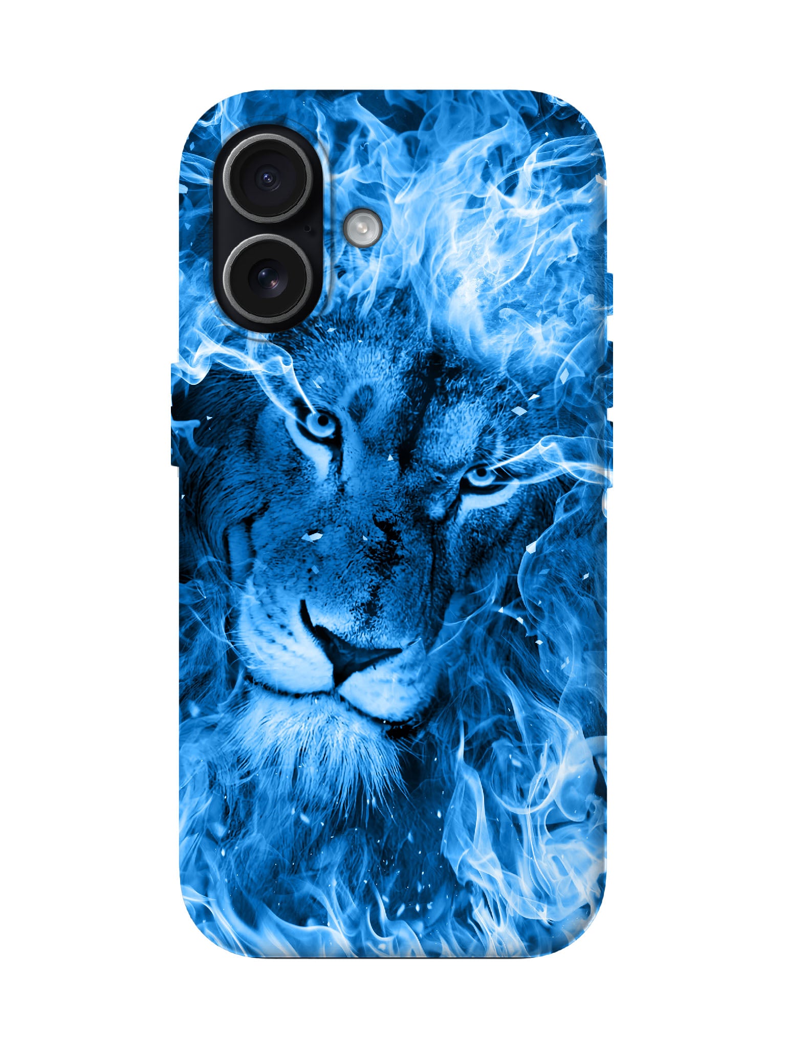 Blue Flame Lion Edgy Tough Phone Case