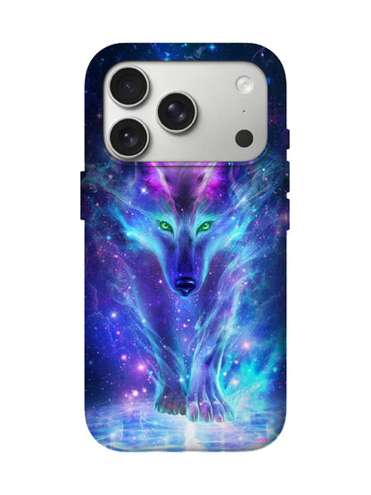 Cosmic Wolf Neon Cyberpunk Protective Phone Case