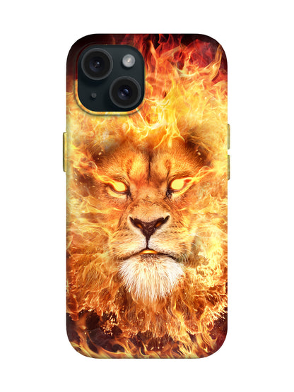Flame Lion Edgy Tough Phone Case