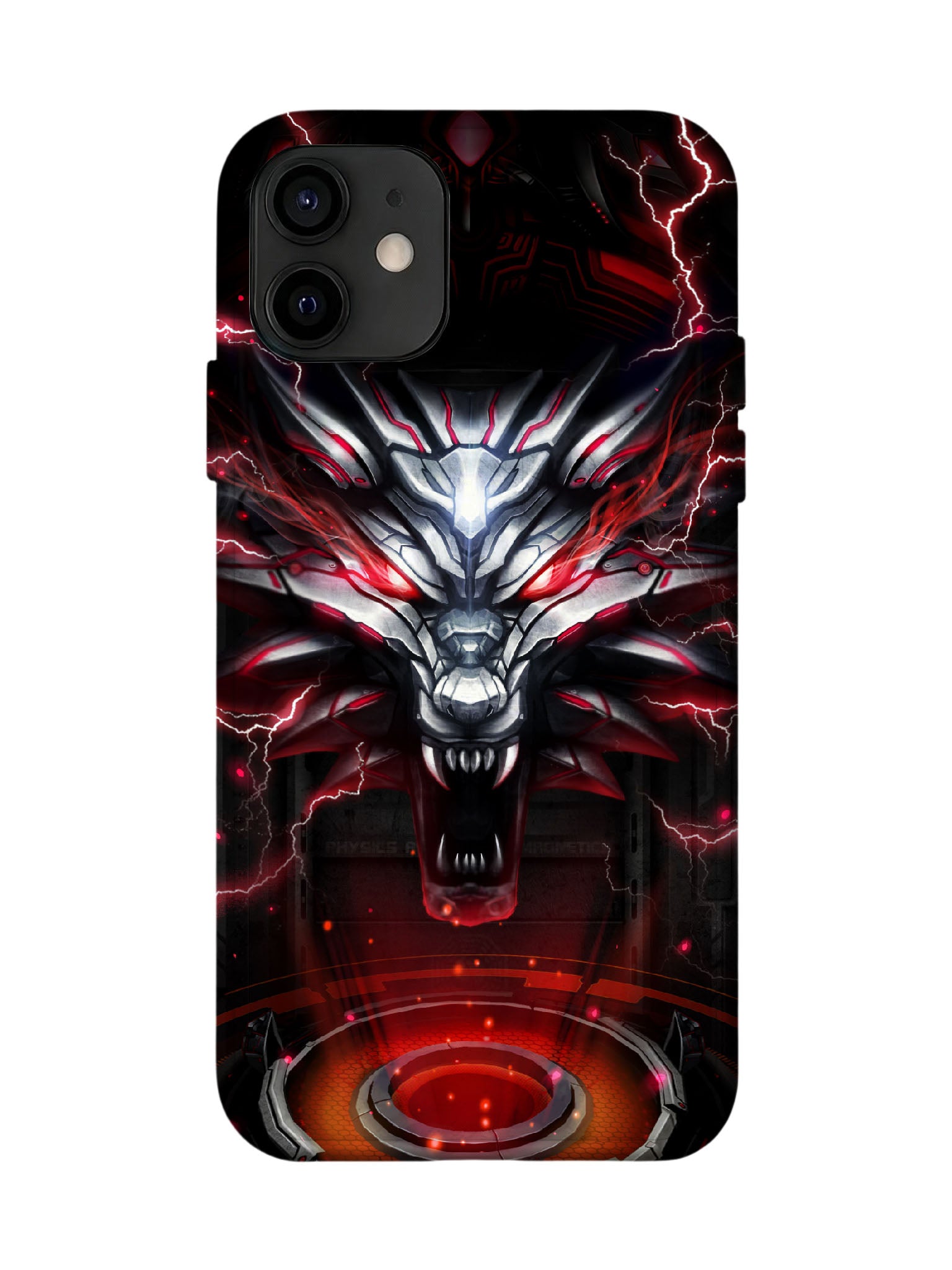 Lightning Wolf Cyberpunk Edgy Tough Phone Case