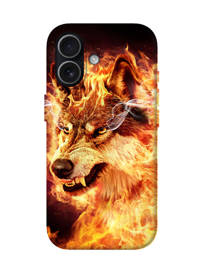 Flame Wolf Edgy Hardcore Tough Phone Case
