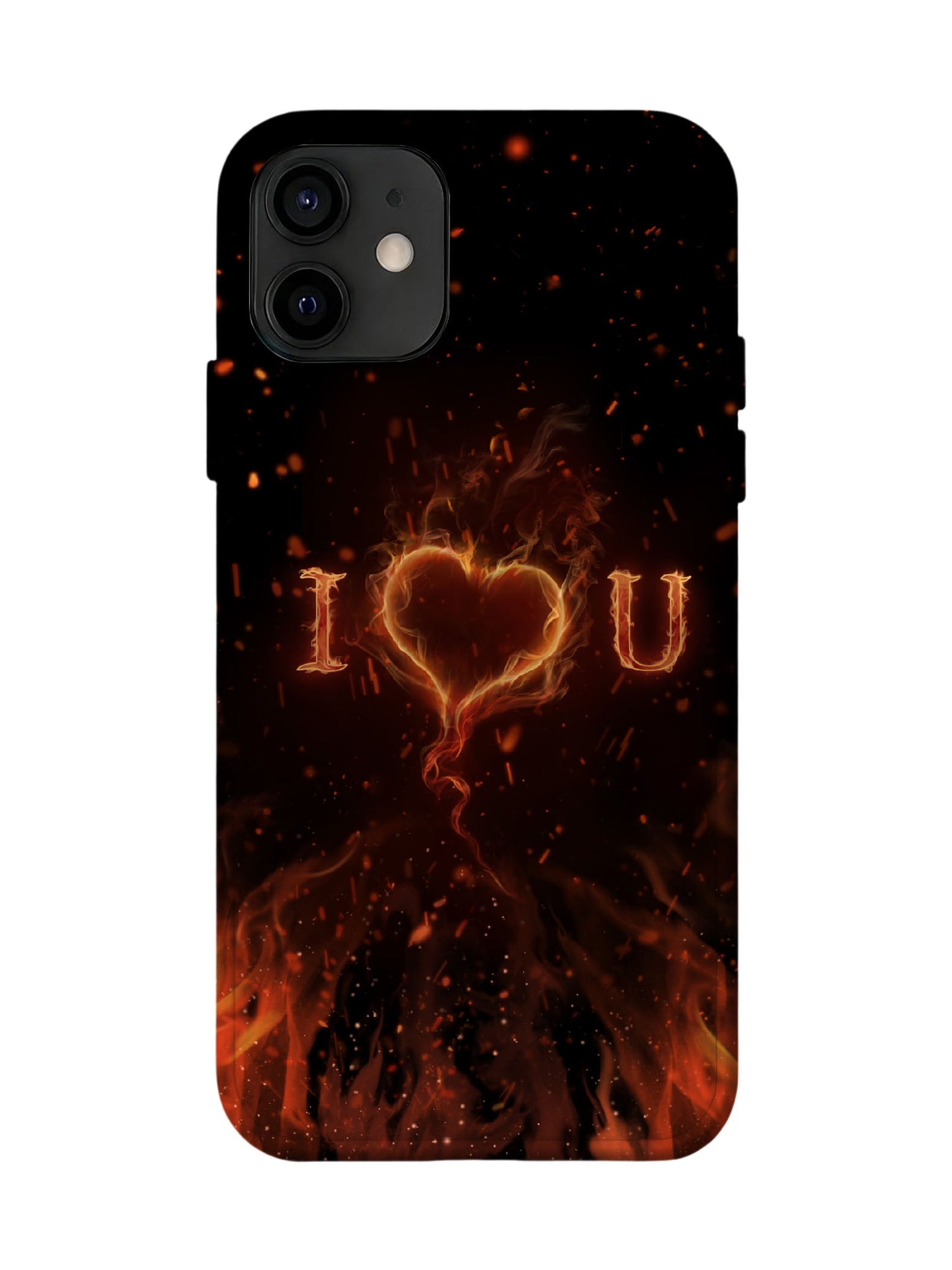 Flame Heart Edgy Statement Phone Case